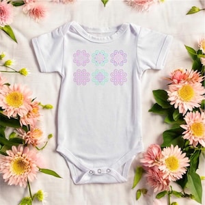 Hmong Inspired - Bright Cute Colorful Pattern - Design 2 - Baby, Infant Bodysuit