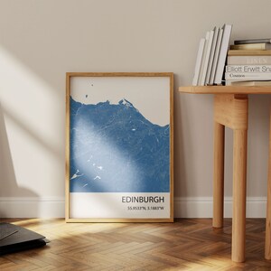 Mapa de Edimburgo imprimible, mapa de planos de la ciudad, arte de mapa personalizado, impresión de mapa personalizada, regalo de mapa del Reino Unido, decoración de oficina, descarga digital