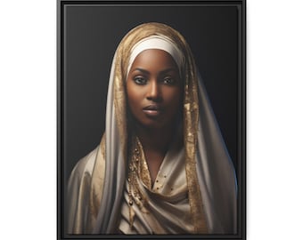 Our Lady of Kibeho - Matte Canvas Art Print, Black Pinewood Frame, Ready To Hang