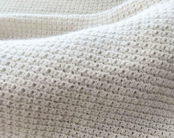 Easy Crochet Pattern Baby Blanket Easy Afghan Blanket DIY Stroller Blanket Handmade Baby Gift Digital Crochet Pattern (English Only)