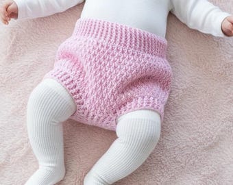 Eenvoudig haakpatroon babyshort haakpatroon hoge taille babykleertjes handgemaakt cadeau voor babymeisjes en jongens (alleen in het Engels)