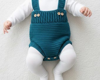 Easy Crochet Pattern Baby Romper – Digital PDF, Adjustable Straps, Handmade Baby Clothes, Beginner-Friendly (English Only)