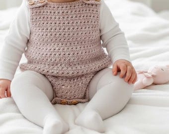 Crochet Pattern Baby Romper Easy Crochet Pattern Baby Clothes Handmade Gift for Baby Boys and Girls w Twisted Double Crochet (English only)