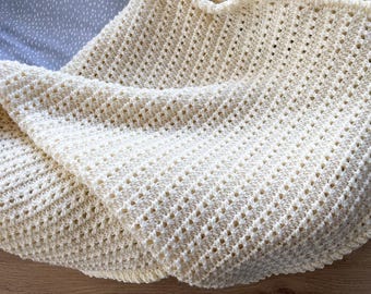 Beginner Crochet Baby Blanket Pattern PDF Easy Afghan Blanket DIY Stroller Blanket Handmade Baby Gift Digital Crochet Pattern (English Only)