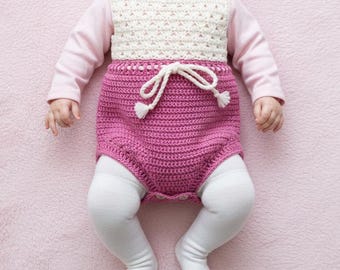 Crochet Pattern Baby Romper Easy Crochet Pattern Baby Clothes Handmade Gift for Baby Girls (English only)