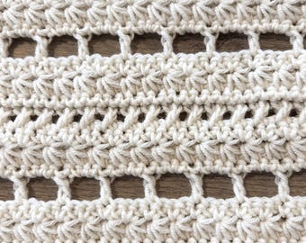 Easy Crochet Pattern – Baby Blanket with Star & Twisted DC Stitches - Merino Wool, Stroller Size, Beginner-Friendly, US Terms (English Only)