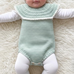 Crochet Pattern Baby Romper Crochet Pattern Baby Clothes handmade gift for baby for Boys and Girls (English only) image 1