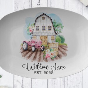 Custom Watercolor House Portrait Platter, Mothers Day Gift, Gift for Mom, Personalized Watercolor Plate, Housewarming Gift, Personalized
