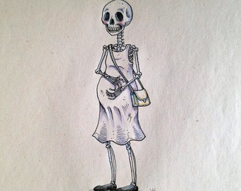 Original drawing "SKELETON MAMI"