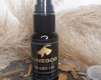 Beard Oil, Tea Tree Oil & Sandalwood Men's beard grooming oil