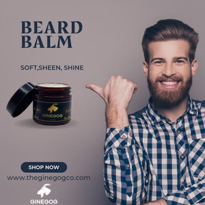 Ginegog - Beard Balm, Men&#39;s grooming balm for beard