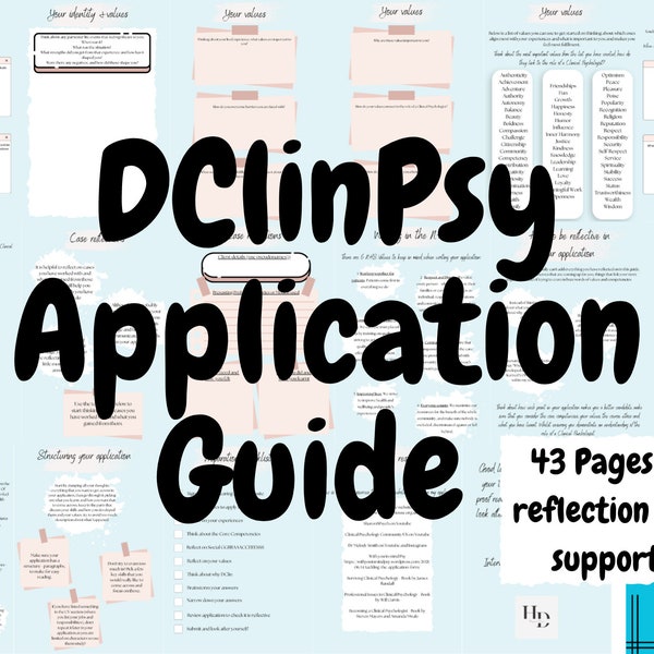 Clinical Psychology Reflection Guide Journal DClinPsy Application