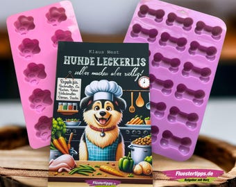 SET Buch und 2 Backmatten "Hundeleckerlis selber machen - aber richtig" - das ultimative Rezeptbuch für Backmatten Schleckmatten Hundekekse