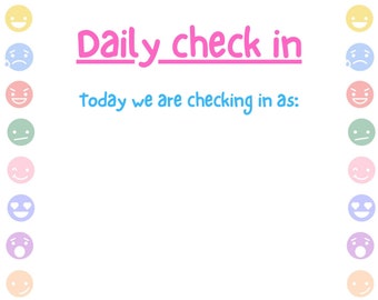 Daily Check in Poster