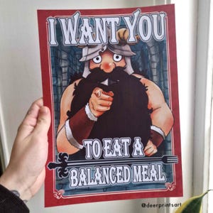 Senshi Dungeon Meshi inspired Art Print