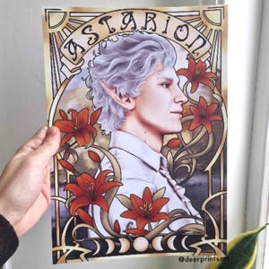 Astarion Baldur&#39;s Gate 3 inspired Art Print