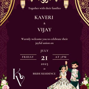 Elegant Indian Wedding Digital Invitation