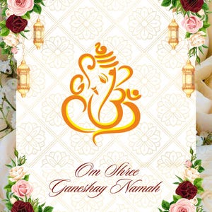 Luxurious Tamil and Telugu Wedding Invitation Instant Download with Exquisite Floral Design