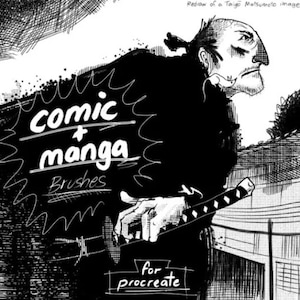 Comic & Manga Procreate Brush Set, Procreate Manga Brushes, Procreate Anime, Procreate Brushes, Lineart Brush, Sketch Brush, Line Art Brush
