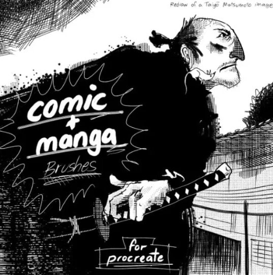 Comic & Manga Procreate Brush Set, Procreate Manga Brushes, Procreate Anime, Procreate Brushes, Lineart Brush, Sketch Brush, Line Art Brush