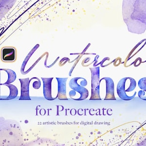 22 Watercolor Procreate Brushes - Dynamic Watercolor Procreate Brushes, Digital Brushes, Procreate Art, Watercolor Stamps, Watercolor Brush