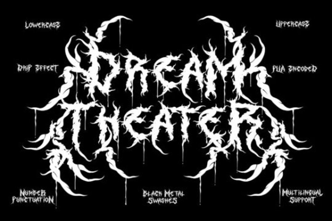 Sabbath Lettering Rusted Sabbath Black Metal Font Regular Font Otf,ttf File Format ...