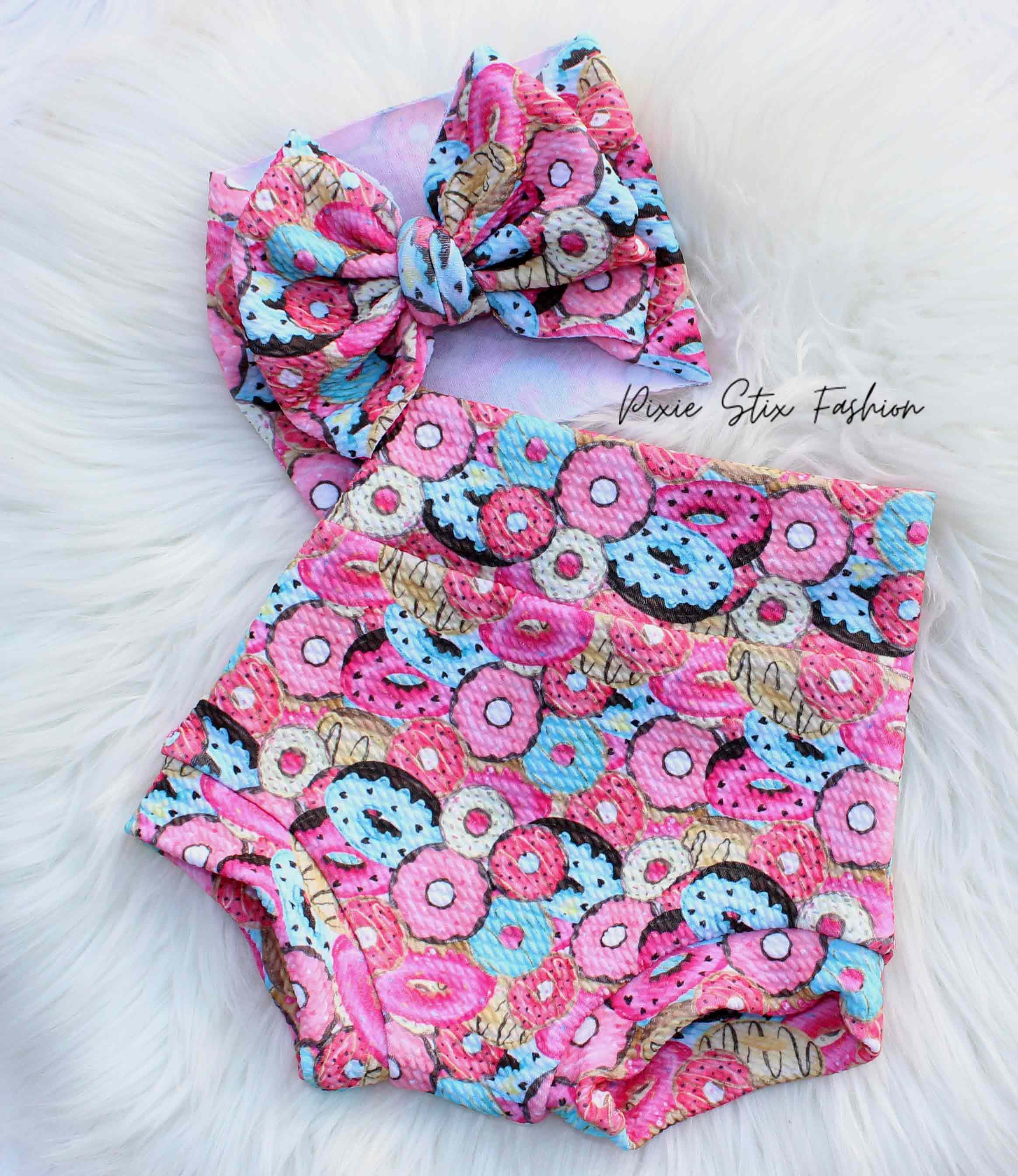 Girl's Birthday Outfit/donut Birthday Outfit/birthday Baby Girl