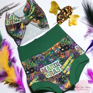Mardi Gras Baby Girl Outfit/Mardi Gras Bummies/Mardi Gras Bow/First Mardi Gras Outfit/Mardi Gras Outfit Baby Girl/Mardi Gras Toddler Girl