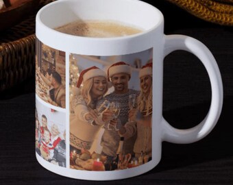 Custom Photo Collage Coffee Mug with Personalization for Mothers Day Mug Personalized Image Mug for Mom Picture Collage Gift Mug for Mom