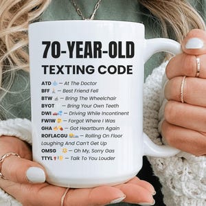 Funny 70th Birthday Mug Gift, Funny Gift for 70 Year Old, 70th Birthday Gift for Her, 70th Birthday Coffee Mug for Grandparents, Grandpa Mug
