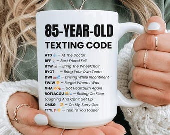 Lustiges Becher-Geschenk für 85 Jahre alt, 85. Geburtstagsgeschenk für Sie, 85. Geburtstags-Kaffeebecher für Großeltern, Opa-Becher