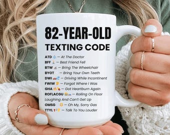 Lustiges Becher-Geschenk für 82-jährige, 82.Geburtstagsgeschenk für Sie, 82.Geburtstags-Kaffeebecher für Großeltern, Opa-Becher
