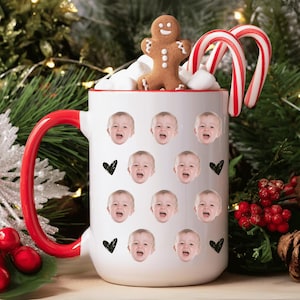 Custom baby face mug, Custom coffee mug, custom photo mug, personalized cup, personalized baby mug,Grandma gift, Grandpa gift,photo mug gift