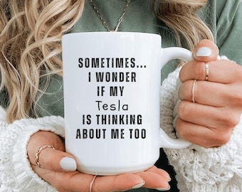 Grappige Tesla-mok, nieuw Tesla-eigenaarcadeau, autoliefhebber mok cadeau voor Tesla-liefhebber, cybertruckcadeau, sarcastische elektrische autoliefhebber beker voor collega