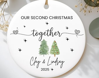 Paare Weihnachtsverzierung - zweites Weihnachten zusammen Andenken - neues Paar Geschenk 2025, 2