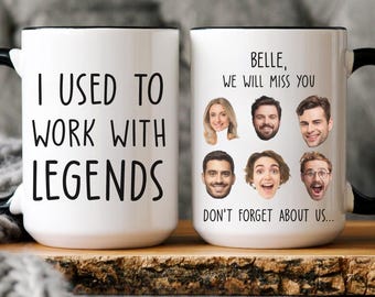 Mok gepensioneerde collega, mok pensioen collega, afscheidscadeau voor collega, ik werkte vroeger met legendes, mok voor pensioen, cadeau collega