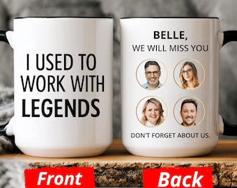 Regalo per collega in pensione, tazza per il pensionamento di un collega, regalo di addio per un collega, lavoravo con delle leggende, tazza per il pensionamento, regalo per un collega