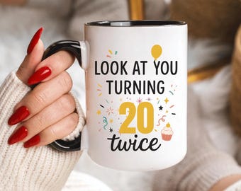 40th Birthday Gift for Women, 40th Birthday Mug, Personalized Birthday Gifts Funny 40th coffee cup 1985, Custom Gift For 40 Year Old Woman