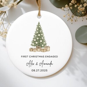 Adorno navideño personalizado para compromisos de 2025: adorno navideño personalizado para compromisos con nombres y fecha: adorno navideño personalizado para compromisos