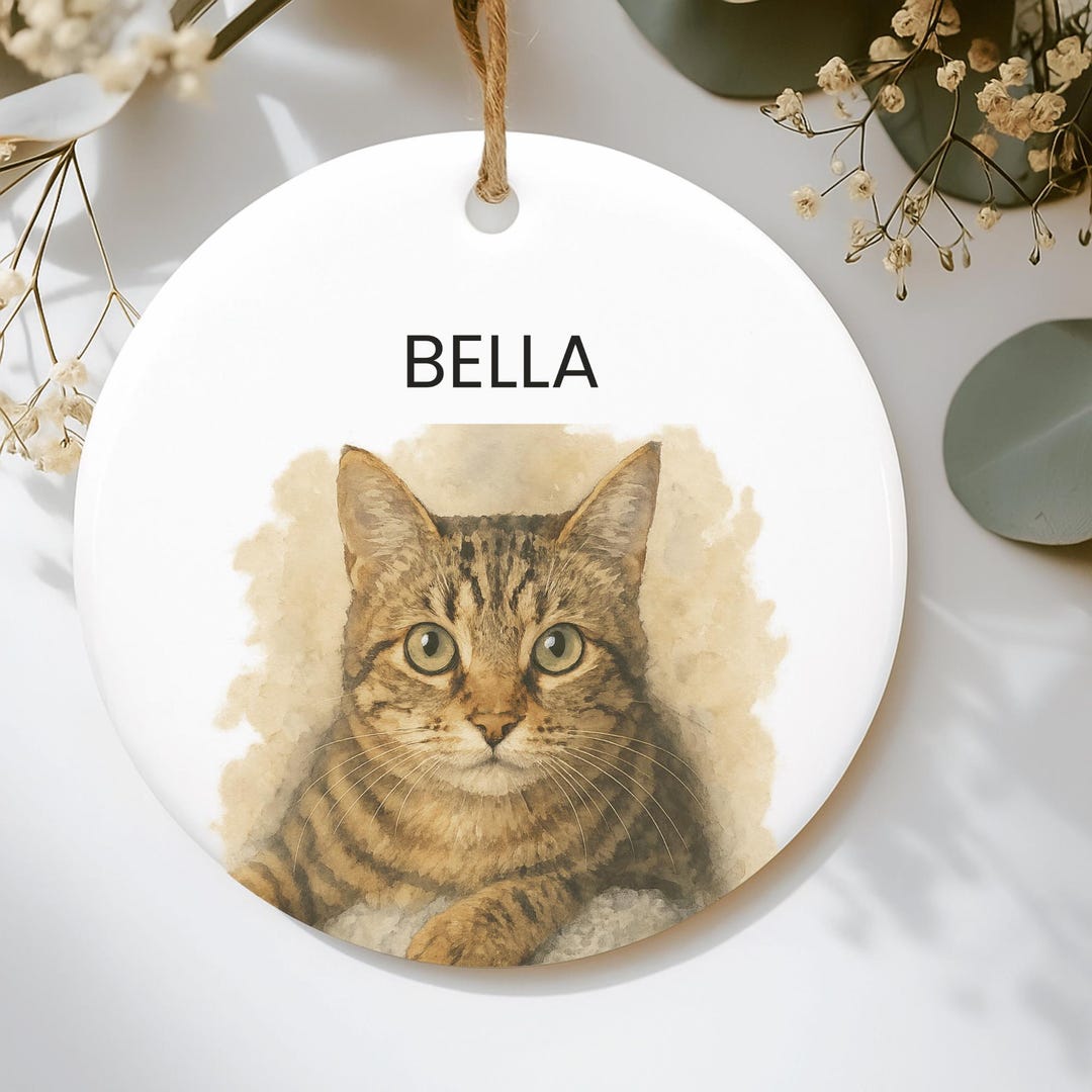 Custom Cat Ornament, Personalized Cat Ornaments, Pet Ornament for Pet ...