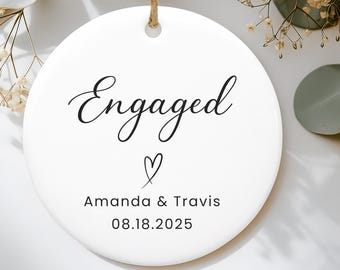 Ornament verloofd datum, kerst verloofd ornament 2025, verlovingscadeau, verloofd kerstcadeau 2025, paren ornament 2025, verloofd ornament