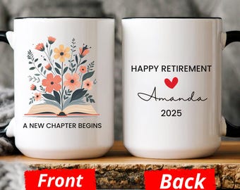 Taza de jubilación personalizada, taza de feliz jubilación personalizada, regalos personalizados para jubilados, compañeros de trabajo, jefes, maestras, tazas de café para jubilados.