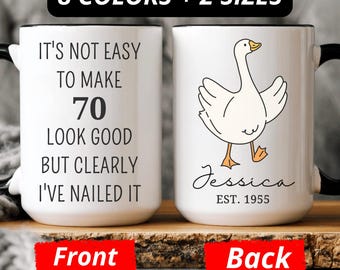 Funny 70th Birthday Mug Gift, Funny Gift for 70 Year Old, 70th Birthday Gift for Her, 70th Birthday Coffee Mug for Grandparents, Grandpa Mug