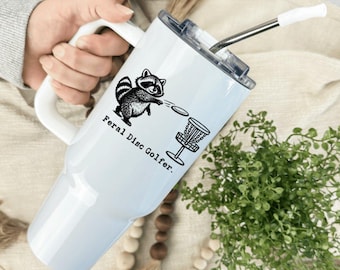 Disc Golf Stainless Steel Tumbler: 20oz/40oz Outdoor Sport Hydration, Feral