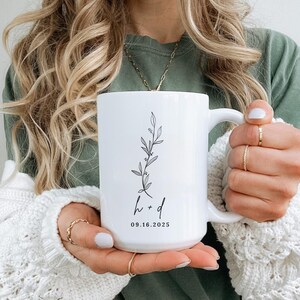 Personalized Engagement Gifts, Custom Wedding Mugs, Wedding Gifts for Couple, Bridal Shower Gifts for Her, Newly Engaged Gift  for Fiancé