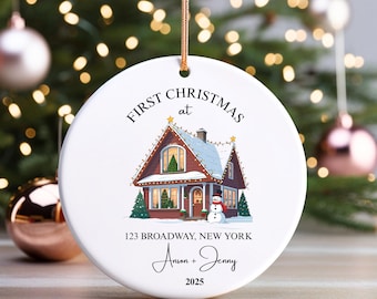 Our New Home Christmas Ornament, Our First Christmas Ornament, House Address Ornament, Our First Home Keepsake, First Home Bauble 2025 Gift