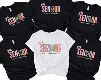 Camiseta retro de último año de 2025, camiseta de último año de 2025, camiseta de la clase de 2025, regalos de graduación de la escuela secundaria para su universidad, camiseta de graduación para la familia