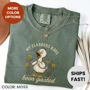 Camiseta Comfort Colors® Flabbersgasted, Camiseta My Flabbers Have Been Gasted, Camiseta engraçada Goose, Presente para amantes de gansos, Camiseta sarcástica, Camiseta engraçada e humorística