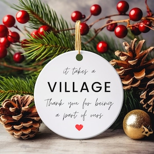 Il faut un village, Cadeau de remerciement, Cadeau pour éducatrice, Merci de faire partie des nôtres, Cadeau d'aide, Souvenir en céramique, Élever un enfant