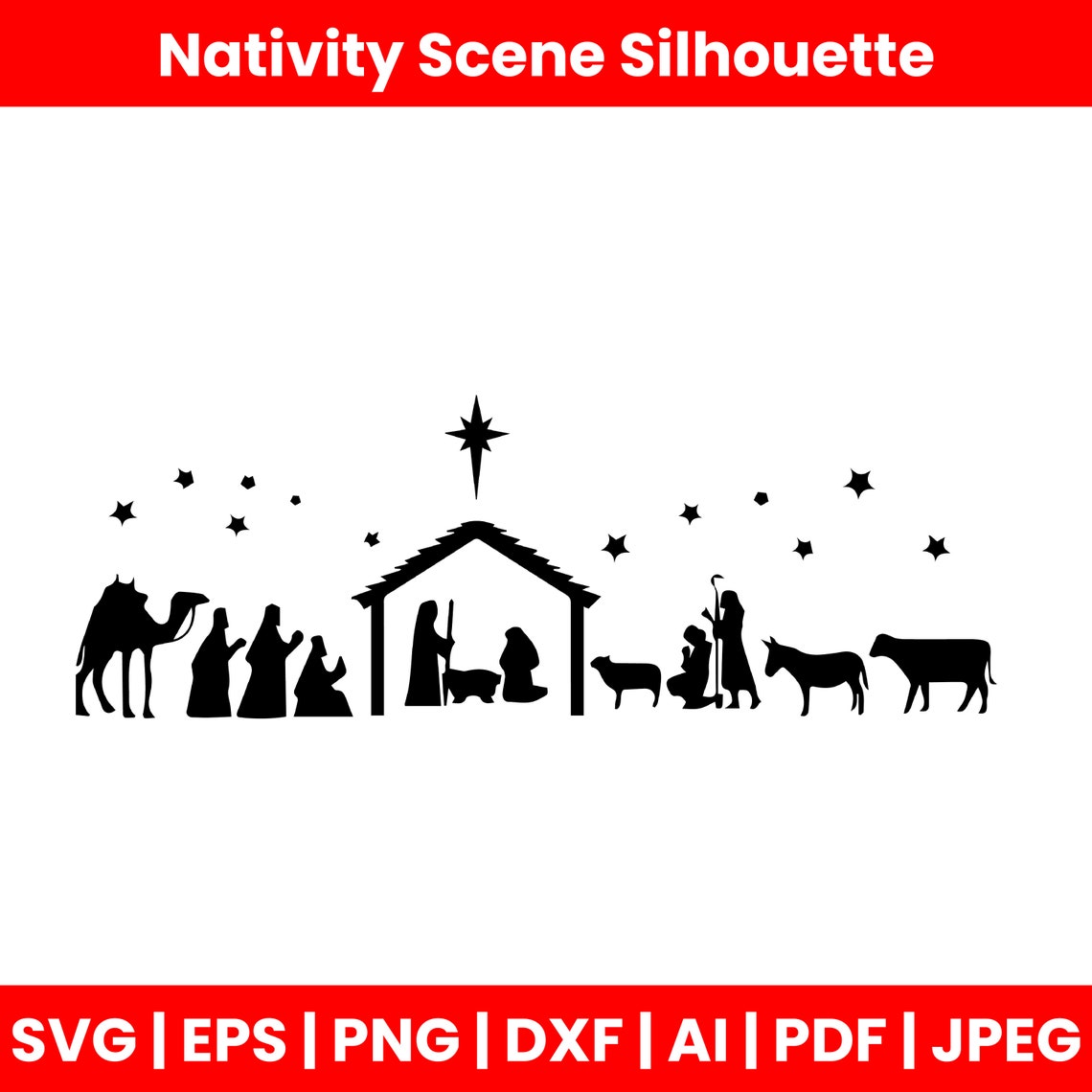 Christmas Nativity SVG Christmas Nativity Scene Svg Nativity Png